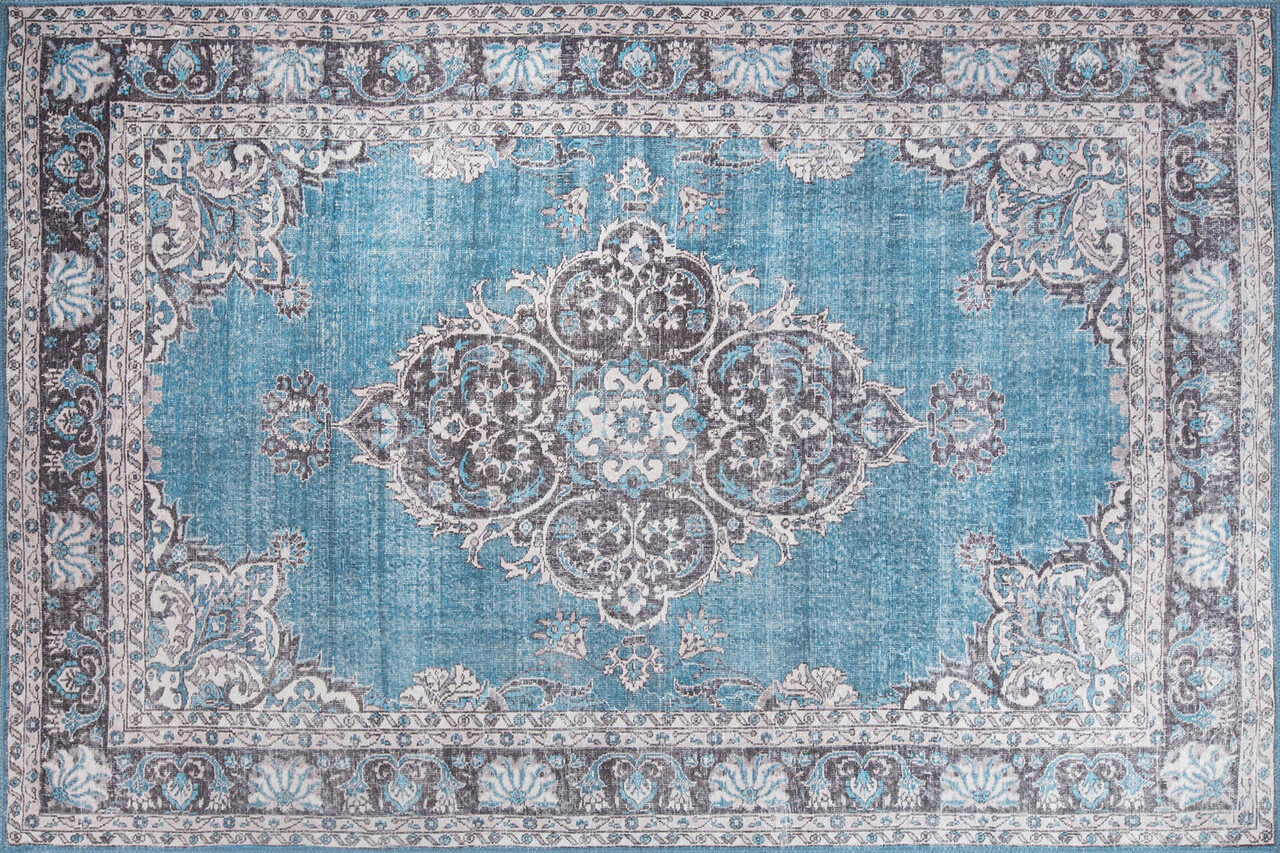 Covor de hol, Blue AL 201 , 75x150 cm, Poliester , Multicolor - 1 | YEO