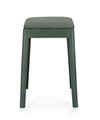 Scaun Scooby, Bizzotto, 34x34x49 cm, piele ecologica/polipropilena, verde petrol