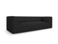 Canapea 3 locuri, Ruby, Micadoni Home, BL, 232x93x69 cm, poliester, negru