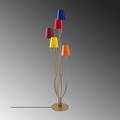 Lampadar, Bonibon - 13238, Fulgor, 44 x 44 x 160 cm, 5 x E14, 40W, multicolor