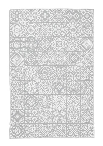 Covor cu doua fete Shiraz, Bizzotto, 180 x 270 cm, polipropilena, alb/gri