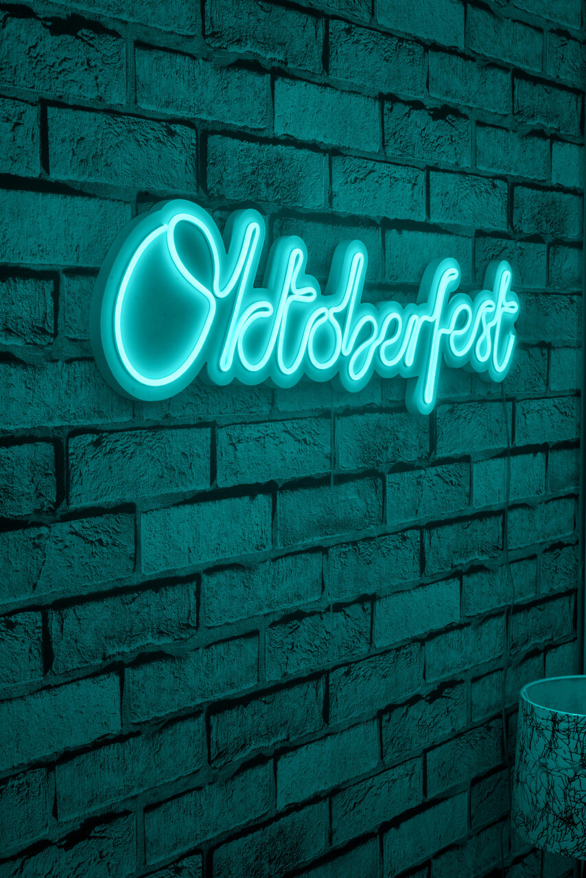 Decoratiune luminoasa LED, Oktoberfest, Benzi flexibile de neon, DC 12 V, Albastru