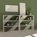 Biblioteca Homitis, Lean 2'li - White, Antique White