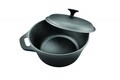 Cratita cu capac Cooking by Heinner, 24x10.8 cm, 3.8 L, fonta, negru