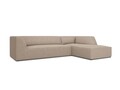 Coltar dreapta 4 locuri, Ruby, Micadoni Home, BL, 273x180x69 cm, poliester, bej inchis