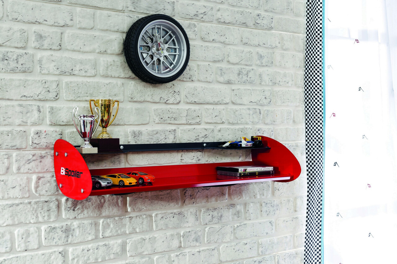 Raft de perete, Çilek, Champion Racer Hanger Shelf, 91x21x29 cm, Multicolor