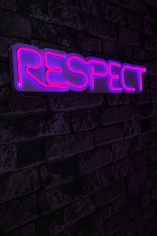 Decoratiune luminoasa LED, Respect, Benzi flexibile de neon, DC 12 V, Roz