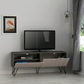 Comoda TV, Decortie, Picadilly Tv Stand, 139x57x36 cm, Antracit / Maro deschis