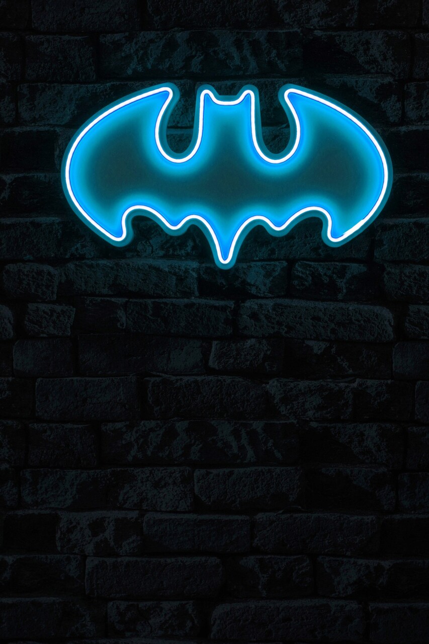 Decoratiune luminoasa LED, Batman Bat Light, Benzi flexibile de neon, DC 12 V, Albastru - 1 | YEO