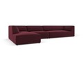 Coltar stanga 5 locuri, Ruby, Micadoni Home, BL, 366x180x69 cm, piele ecologica, bordo