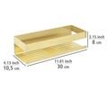 Etajera de colt pentru baie, Wenko, Turbo-Loc Genova Gold, 36 x 10.5 x 8 cm, inox, auriu