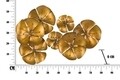 Decoratiune de perete, Flower Goldy, Mauro Ferretti, 80x57 cm, fier, auriu