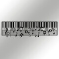 Decoratiune de perete, Piano - M121, metal, 70 x 30 cm, negru