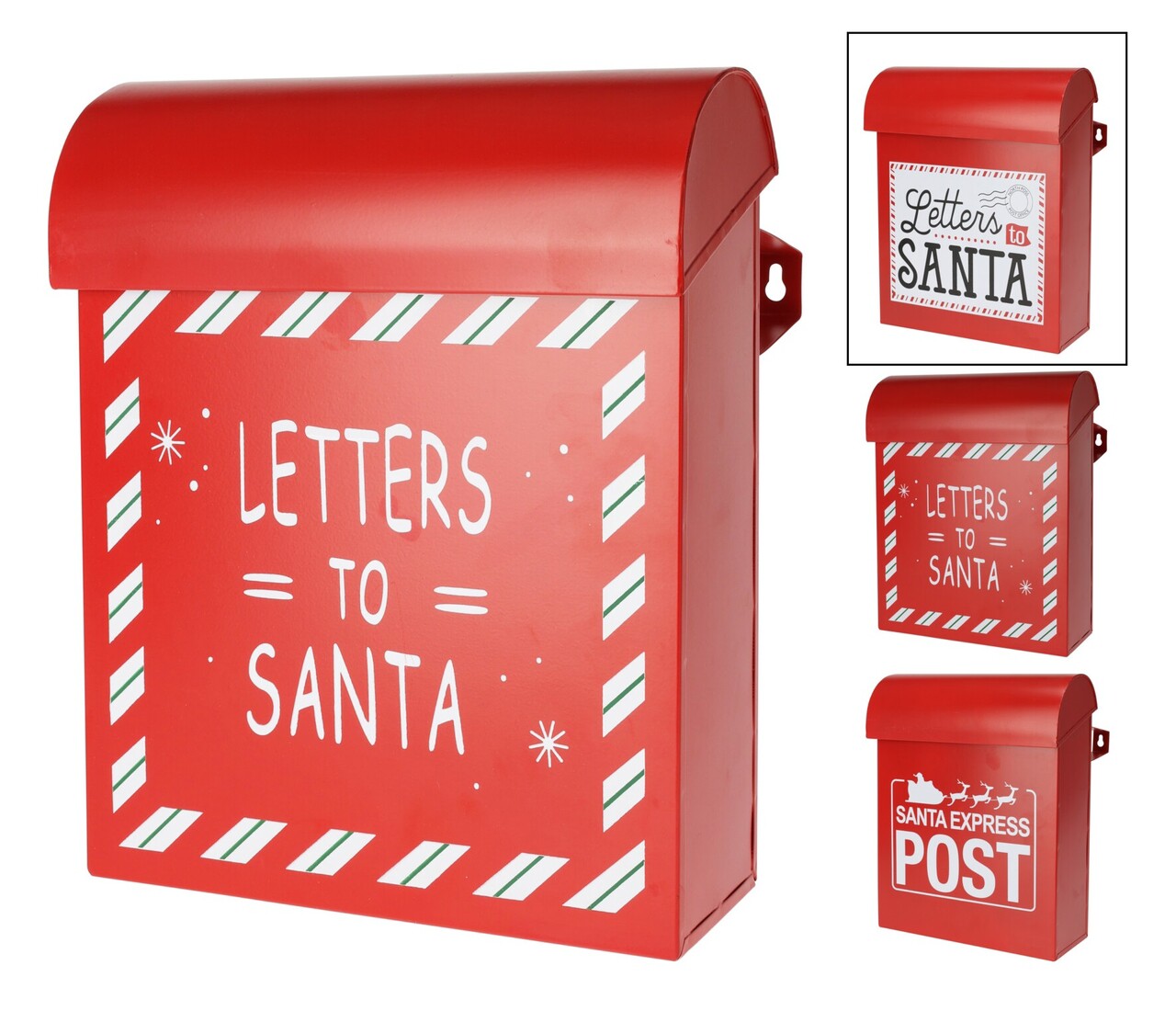 Cutie postala Letters to Santa v1, Excellent Houseware, 24x1x29 cm, fier, rosu - 1 | YEO