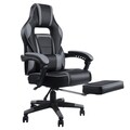 Scaun gaming, Rayan, L.70 l.69 H.122-130, piele ecologica/plastic/metal, gri/negru