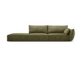 Canapea 4 locuri cotiera stanga, Kaelle, Micadoni Home, BL, 264x110x85 cm, poliester chenille, verde