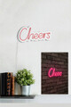 Decoratiune luminoasa LED, Cheers, Benzi flexibile de neon, DC 12 V, Roz