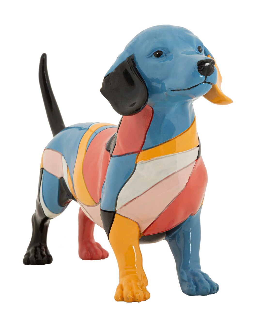 Figurina decorativa Dog Rubic, Mauro Ferretti, 28x8x25 cm, polirasina, multicolor