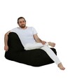 Fotoliu puf, Bean Bag, Ferndale Trendy, 105 x 75 cm, poliester impermeabil, negru