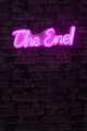 Decoratiune luminoasa LED, The End, Benzi flexibile de neon, DC 12 V, Roz