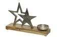 Suport pentru lumanare Star, Decoris, 27x7x17 cm, aluminiu