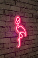 Decoratiune luminoasa LED, Flamingo, Benzi flexibile de neon, DC 12 V, Roz