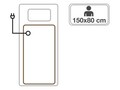 Patura electrica simpla Beper, 60 W, 150x80 cm, poliester, alb/maro