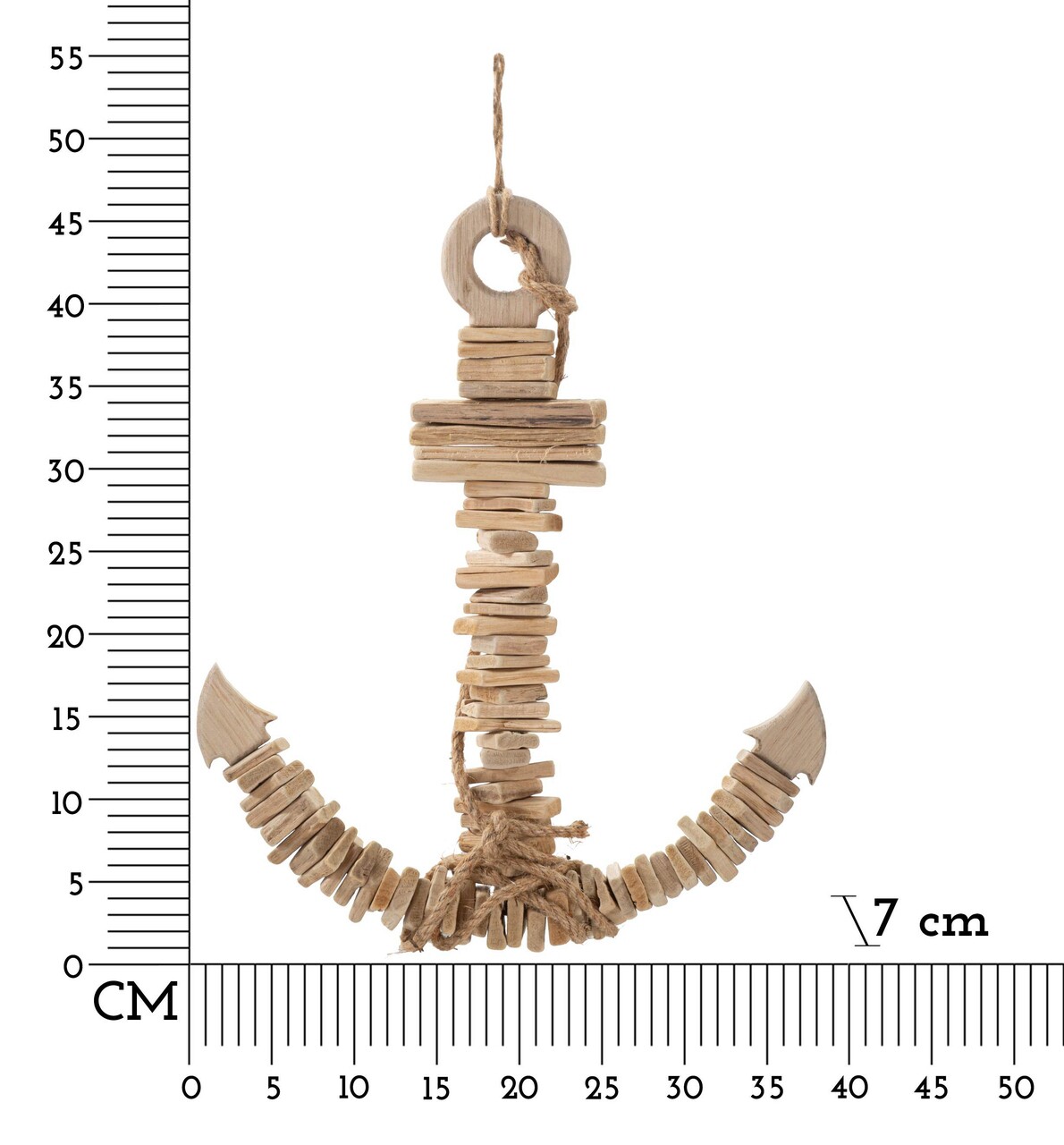 Decoratiune suspendabila Anchor, Mauro Ferretti, 39x7x46 cm, lemn de tanoak, natural - 1 | YEO