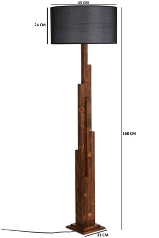 Lampadar, Luin, 8301-1, E27, 60 W, lemn/textil