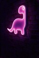 Decoratiune luminoasa LED, Dino the Dinosaur,  Benzi flexibile de neon, DC 12 V, Roz