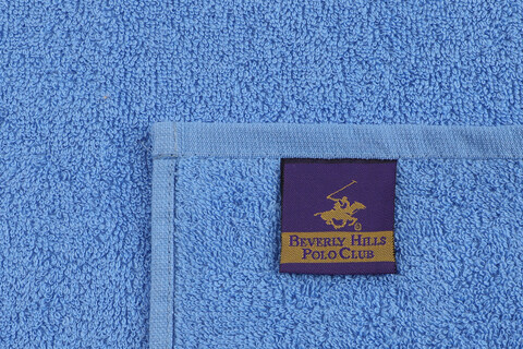 Set prosoape de mână (2 bucăți), Beverly Hills Polo Club, 410, Bumbac, Albastru / Crem