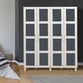 Dulap pentru haine Salvia 1 - White, Anthracite, Vella, 160x48x189 cm