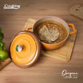 Oala cu capac 3.9 L, ORIGINI by Chef Nicolai Tand, Cooking by Heinner, 24x12 cm, aluminiu/ceramica, portocaliu degrade/gri