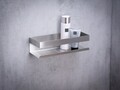 Suport accesorii baie, Wenko, Turbo-Loc, Genova Matt, 30 x 8 x 10.5 cm, inox, gri