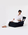 Fotoliu extensibil, Siesta, Ferndale Bean Bag, 55 - 180 cm, poliester impermeabil, negru