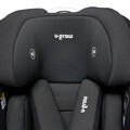 Scaun auto cu isofix U-grow, 52.3x45.3x69 cm, poliester, negru