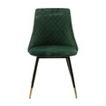 Scaun Giselle Gold, Pakoworld, 51x52x82 cm, catifea/metal, verde