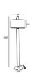 Lampadar, Stala, 846STL2968, Metal, Galben mustar