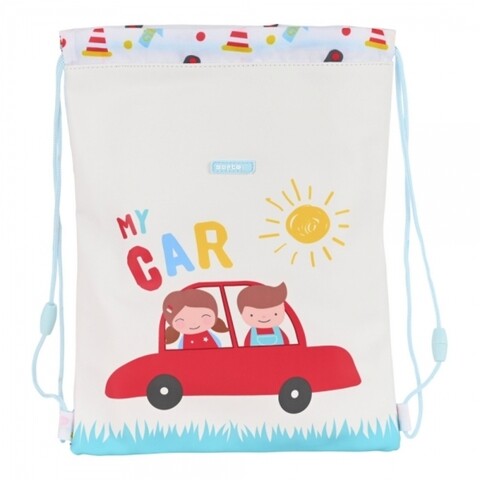 Rucsac pentru copii, Safta, My Car, 26 x 34 x 1 cm, poliuretan, multicolor