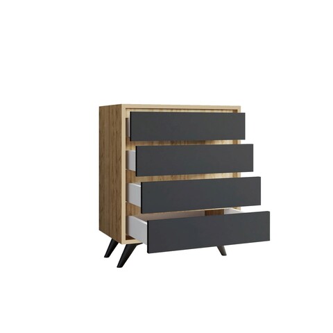 Dulap, Mod Design, Suvera, 70x86x40 cm, Stejar / Antracit