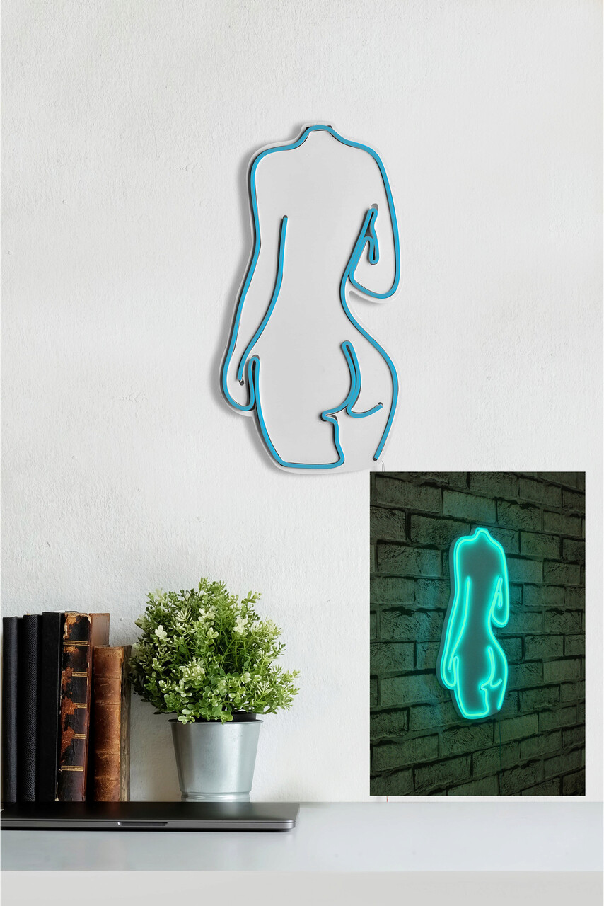 Decoratiune luminoasa LED, Sexy Woman, Benzi flexibile de neon, DC 12 V, Albastru - 1 | YEO