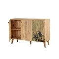 Set mobilier living 2 piese, comoda si comoda TV, Motto 2-727, Vella, atlantic pine