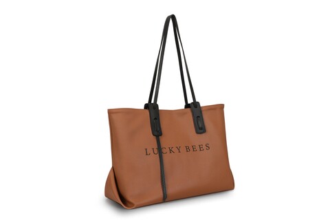 Geanta, Lucky Bees, 379 Tan, piele ecologica, maro