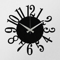 Ceas de perete, Enzoclock - S005, metal, 48 x 48 cm, negru