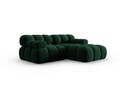 Coltar modular dreapta 3 locuri, Bellis, Micadoni Home, BL, 191x157x62 cm, catifea, verde bottle