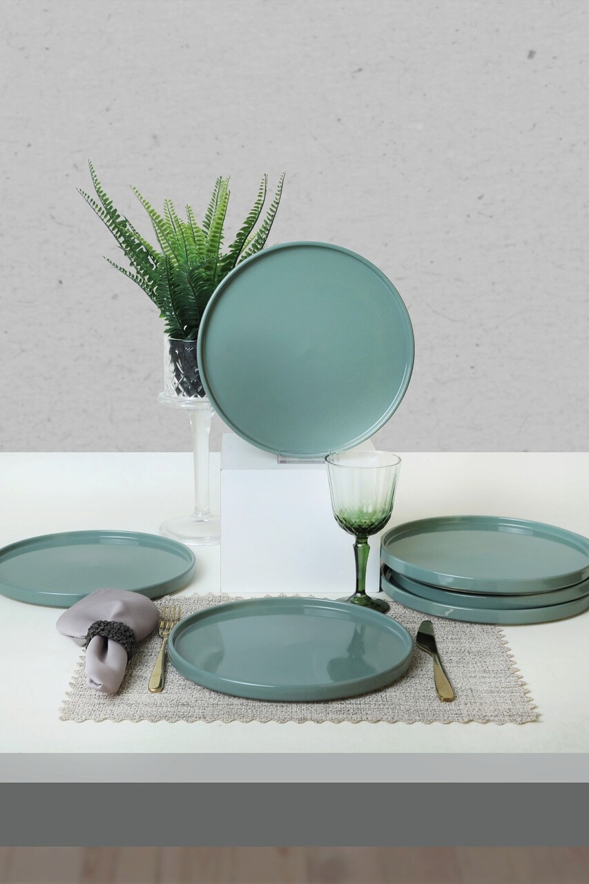 Set platouri pentru servire, Keramika, 275KRM2113, 100% CERAMICA / , Nu absoarbe apa, Verde