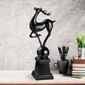 Decoratiune, Deer Pose, 15x57x21 cm, Poliester, Negru