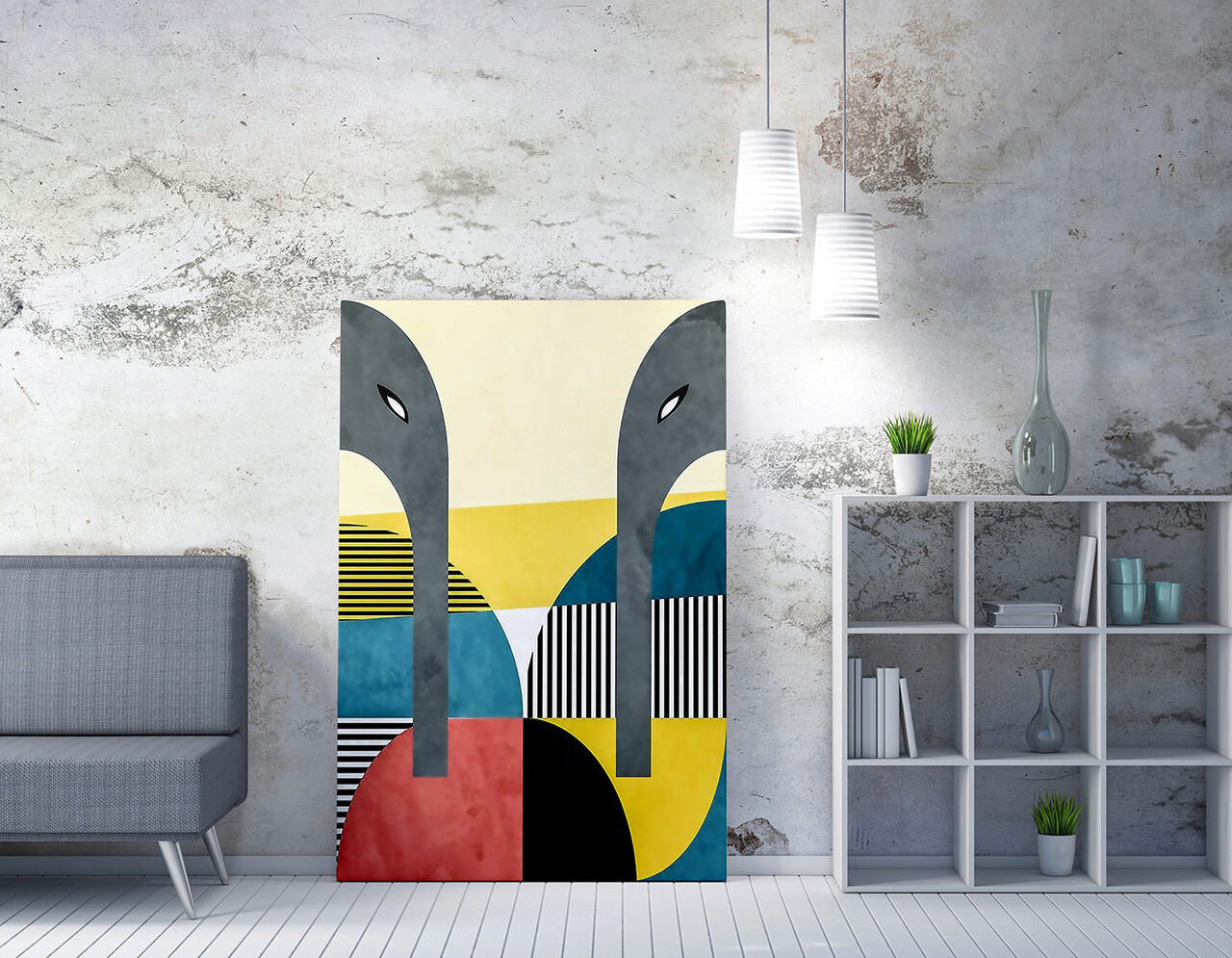 Tablou decorativ, WY172 (50 x 70), 50% bumbac / 50% poliester, Canvas imprimat, Multicolor