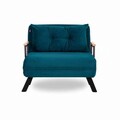 Canapea extensibilă cu 1 loc, Futon, 859FTN2315, Metal , Verde petrol