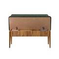 Bancheta cu spatar, Vina 1070-2, Vella, Green, Atlantic, 110x40x85 cm